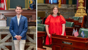 Pictures of the Senator’s summer district interns Nick Horgan and Allee Hoover.